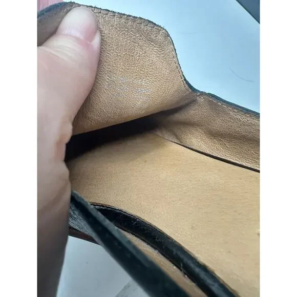 Madewell Womens Mule Womens Size 6 Black Leather Shoes Slides Block Heel - Picture 6 of 7